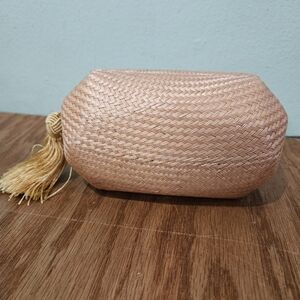 Woven Clutch with Tassel